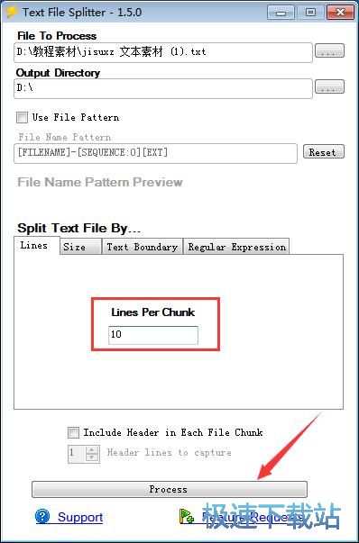 text file splitter