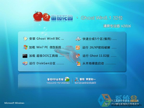 ѻ԰ GHOST WIN8.1 32λˬרҵ 20169  ISOṩ